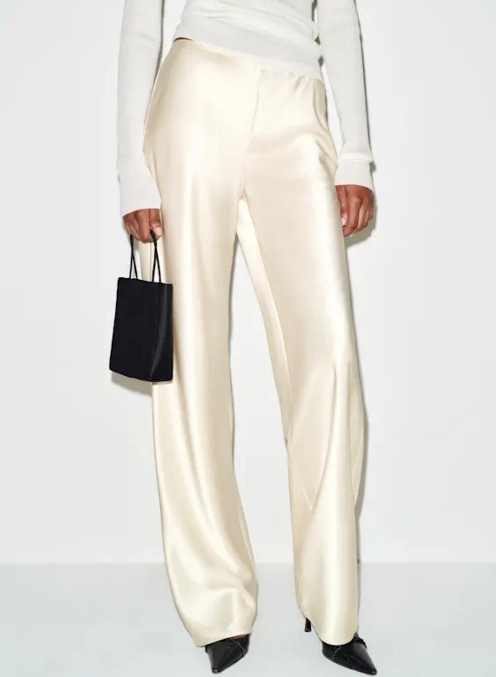 Stunning Reformation Gale Satin Mid Rise Bias Pant - Size Medium NWT